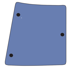 Vitre droite pour tracteur MASSEY FERGUSON 3804666M2 adaptable