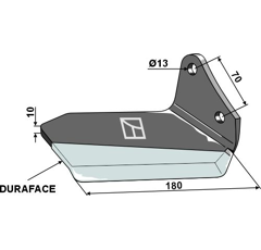 Aileron droite pour KONGSKILDE adaptable - BlackSteel©