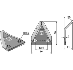 Couteau pour mélangeuse FARESIN 30842875 adaptable - Blacksteel©