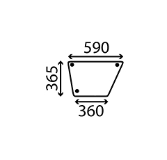 Vitre de porte pour tracteur MASSEY FERGUSON 3600359M1 adaptable