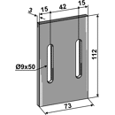 Abstreifer für Packerwalze 51M200 Maschio Nachbau