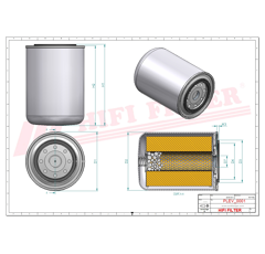 Filtre à eau moteur  adaptable HIFI FILTER WE2074