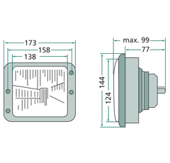 Scheinwerfer H4 für Traktor CASE IH 3404170R94 Nachbau
