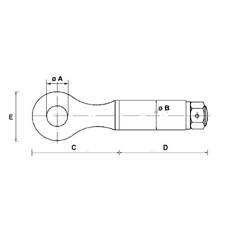 Anneau d'attelage tournant 20 T - 441 mm adaptable