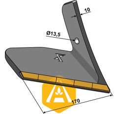 Flügelschar links Hartmetall KÖCKERLING 932216 Nachbau