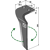 Dent droite pour herse rotative CARRARO 155216 adaptable 