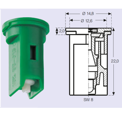 Lechler IDK 90-015 C Keramik - grün