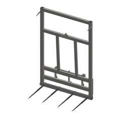 Pic bottes frontal 2001 mm pour type d'attelage MERLO adaptable