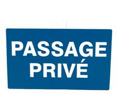 Plaque de signalisation ''PASSAGE PRIVE'' PVC rigide 330x200mm
