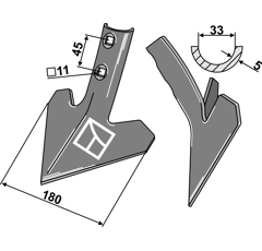 Soc triangulaire pour déchaumeur KOCKERLING 504027 adaptable - Blacksteel©