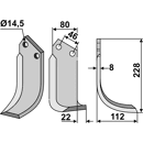 Fräsmesser Rechts 228 x 80 Ferri+Simoni, Maletti Nachbau
