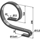 Ressort  40 x 12 mm pour vibroculteur adaptable