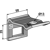 Halter für Zinken 32x10 mit Verstärkungsfeder 32x10 - 50x15 - Bohrung 13