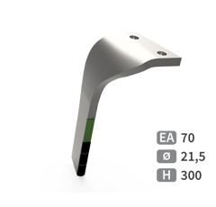 Dent de herse rotative Gauche plaquettes carbure LEMKEN 3377033 adaptable