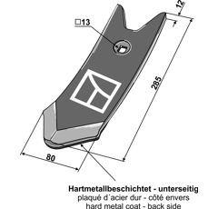 Scharspitze - Länge 285 - Arbeitsbreite 80 - Gewicht 1.730 kg - Mehrere Marken