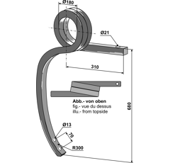 Schwergrubberstiel, gedreht - rechts 101316161 Vogel u. Noot Nachbau