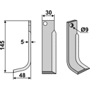 Fräsmesser Links 145 x 30 FM-Matras Nachbau