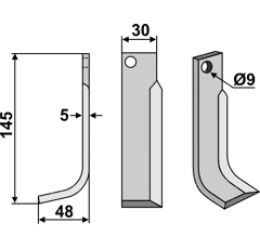 Fräsmesser Links 145 x 30 FM-Matras Nachbau