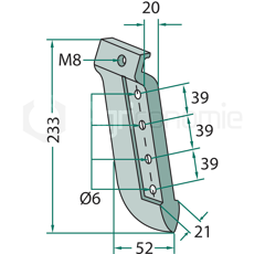 Soc pour semoir ISARIA 3189948 adaptable