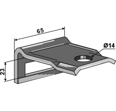 Bride de fixation pour 50 x 12 mm adaptable 