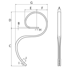 Dent avec soc pour vibroculteur KONGSKILDE OVERUM 101194314 adaptable
