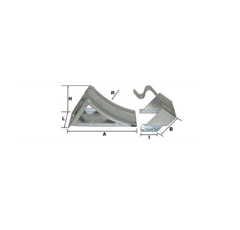 Support zingué pour cale 185 mm adaptable