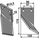 Rotorzinken,  Rechts 170 x 90 Massano Nachbau