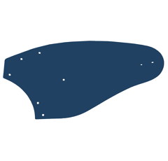 Streichblech-Hinterteil - links 3441041F Lemken by Frank