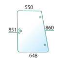 Vitre latérale pour tracteur CLAAS/RENAULT 7700054047 adaptable