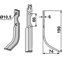Fräsmesser Rechts 190 x 25 Ferrari Nachbau