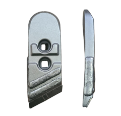 Pointe Gauche carbure et rechargement pour charrue SOUCHU-PINET 1189 adaptable