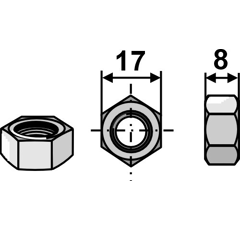 Ecrou M10x1,5 pour broyeur BEDNAR adaptable - Blacksteel©