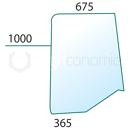Vitre de porte G pour machine agricole CASE IH 1340194C1 adaptable