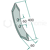 Soc réversible 400 x 60 x 20 mm pour cultivateur adaptable