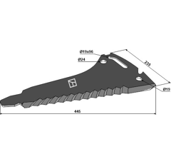 Ladewagenmesser für MENGELE 02.049.211 Nachbau