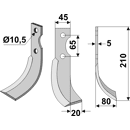 Fräsmesser Rechts 210 x 45 Roteco Nachbau