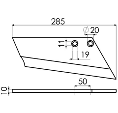 Flügelschar links für RAU SICAM - RF04103