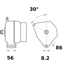 Alternateur MAHLE LETRIKA 14 V - 85 A / MG 354