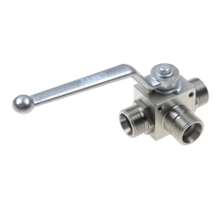 Zweiwege Umschalthahn 3x CES16/M24x1.5 verzinkt mit Befestigungsbohrung Fabrikat ValCon  