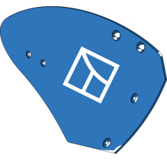Versoir droit pour charrue FROST 50519 adaptable - Blacksteel©