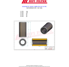 Filtre à huile adaptable HIFI FILTER SO1594