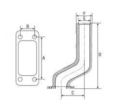 Coude d'échappement pour tracteur CASE IH 3402326R2 adaptable