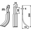Fräsmesser Rechts 200 x 35  Nachbau