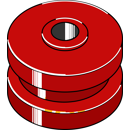Poulie de guidage pour épandeur KEMPER 78642 adaptable