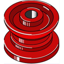 Umlenkrolle 120 x 25 Bergmann Nachbau 699101