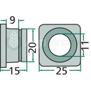 Œillet pour presses à balles WELGER 0361080000 adaptable