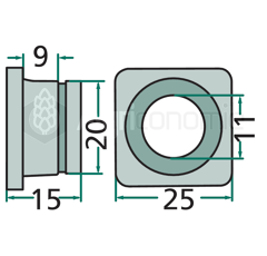 Œillet pour presses à balles WELGER 0361080000 adaptable