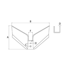 Aileron monolame 480 x 12 mm adaptable