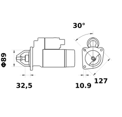 Démarreur MAHLE LETRIKA 12 V - 4,2 kW / MS 176