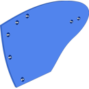 Streichblech-Hinterteil HRP-296-OL - links 27020102M Rabe by Muzzi Industrie